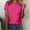 Hot Pink, variant on Women Summer Tops Striped Shirt Women Cropped Cotton Women Blouses for Seniors Summer Tops for Women 2025 Short Sleeve my recent orders