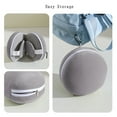 thumbnail image 6 of Xecvkr 2-in-1 U Shape Memory Foam Travel Neck Pillow with Attached Eye Mask, Adjustable Strap for Airplane Car Office Nap, Green Gray Dark Gray Yellow Coffee, 6 of 6