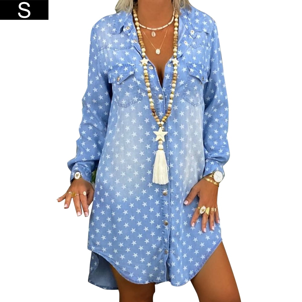 walmart denim shirt dress