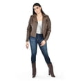thumbnail image 4 of Chamarra estilo biker Roman Fashion /Juvenil, 7409 (Cafe) cafe G, 4 of 6
