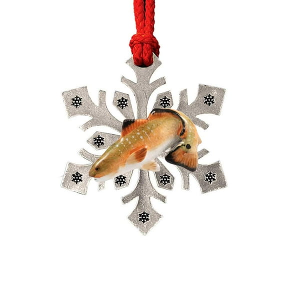 Redfish Jumping Christmas Ornaments, SP032SF, Hand Painted Fish Ornament | Fisherman, Angler, Fisher, Hunter, Piscator