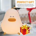 thumbnail image 4 of Cartoon Fat Chicken Silicone Night Light Soft Cute Usb De Carga Pat Light Toggle Switch Light Led Atmósfera Lámpara De Mesa Con Dos Luces De Engranajes Para El Dormitorio Advancent HA019526-00, 4 of 7