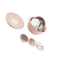 thumbnail image 2 of Advancent No tóxico, inodoro y seguro para alimentos que entran en contacto con la ranura del colador de cesta de acero inoxidable en 1 colador Cocina y Comedor rosa, 2 of 6