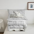 thumbnail image 4 of White Fox Comforter Set,White Fox Bedding Set,Animal Bedding Comforter Sets,Jungle Aesthetic Animals Duvet Insert Queen, 4 of 5