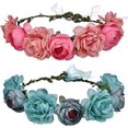 thumbnail image 1 of 2 diademas de flores para mujer, corona de flores ajustable, diademas de flores, diademas de boda, accesorios románticos para festivales ER, 1 of 5