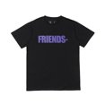 thumbnail image 1 of Camiseta de hombre Big V Print Cotton Hip-Hop Summer Tee para adolescentes, Fashinable, Black (Purple Letters), L-Black (Purple Letters)-L Sincero Electrónica, 1 of 5