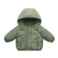 thumbnail image 3 of Esaierr Baby Kids Boys Girls down Cotton Jacket Winter Padded Coats Turtleneck Hooded Jacket Zipper Pocket Tops Warm Snowsuit Unisex Outerwear 1-7 Years, 3 of 6