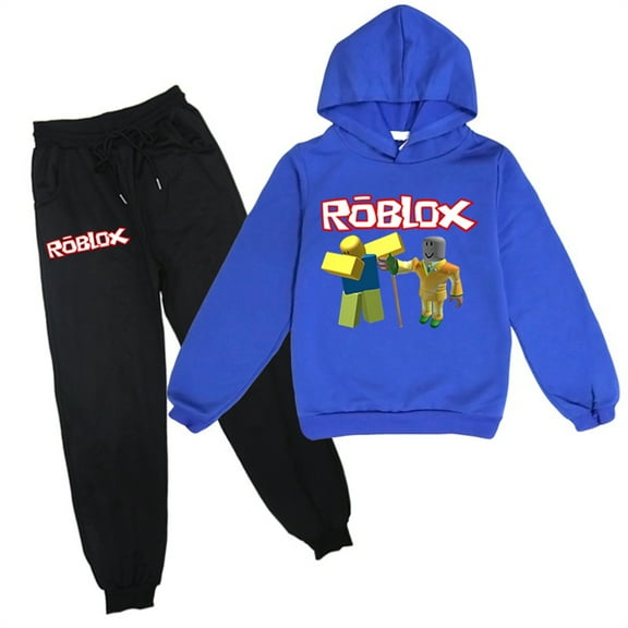Roblox Sweatsuit Casual Pullover Hoodies and Jogger Pants Set-Teen Long Sleeve Sweatshirt Hooded Suit