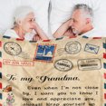 thumbnail image 6 of To My Grandpa Gift Blanket from Daughter Son I Love You Dear Dad Air Mail Letter Printed Blanket Throw for Christmas Birthday Father Day's Soft Bed Flannel Blanket，Grandp Blanket 50x60, 6 of 7