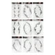 thumbnail image 1 of Etiqueta engomada del tatuaje del pelo peluquería DIY pegatinas para el cabello pegatina de rayita falsa 9 unids/set, 1 of 8