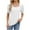 White, variant on Fesfesfes Gym Shirts Womens Fashion Print Tops Short Sleeve Shirts Blouse Dressy Square Neck T-Shirt Tops Short Sleeve Top L(US:8)