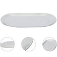 thumbnail image 1 of Nordic Style Oval Jewelry Storage Serving Tray Platter Stainless Steel Snack Tray Metal Storage Home Organizer(Small Silver), 1 of 6