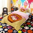 thumbnail image 2 of Erosebridal Strawberry Drizzle Baseball Glove Print Twin Comforter Sets, Sweet Sports Bedding Set for Kids Boys and Girls, Pink Reversible 2 Pieces, 1 Comforter and 1 Pillowcase, 2 of 6