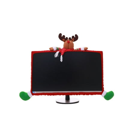 Santa Claus Computer (Santa Claus Snowman Design Notebook Computer Cover Red Green Pretty Christmas Decoration Supplies Xmas Home Office)