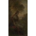 thumbnail image 3 of Henri Fantin-Latour 11x18 Black Modern Framed Museum Art Print Titled - Young Woman Under a Tree at Sunset, Called ‘Autumn’ (1855 - 1900), 3 of 5