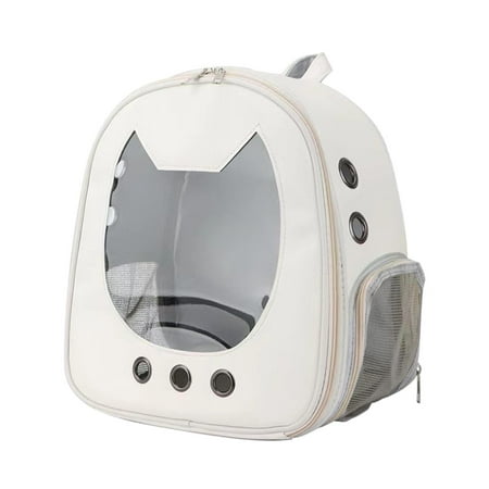 Durable Travel Bag Soft Breathable Tote up to 11lbs Carrying Cage Pet Carrier Backpack for Traveling    Walking  Kitten Puppy  Outdoor White