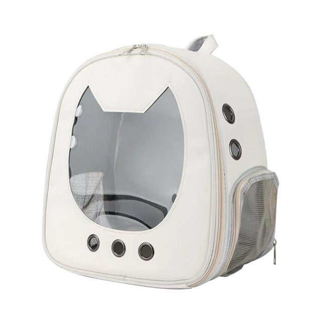Sac de Voyage Durable Sac à Main Respirant Transport avant Portable Aéré Transporteur pour Animal Blanc