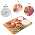 thumbnail image 3 of Yayeee Dish Drying Mat for Kitchen Counter 18"x24" Microfiber Absorbent Pad, Purple Abstract Floral, 3 of 7