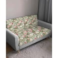 thumbnail image 3 of White Pink Flower Couch Cushion Covers Stretch, Washable Sofa Seat Covers Individual Seat Cushion Sofa Slipcovers Shabby Chic Spring Vintage Leaf Green Couch Cover Furniture Protector L-1PCS, 3 of 7
