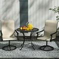 thumbnail image 5 of Spaco Patio Swivel Chairs Set of 2, High Back Patio Dining Chairs with All-Weather Mesh for Outdoor as Backyard, Lawn, Garden, Beige, 5 of 11