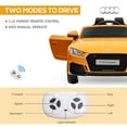 thumbnail image 4 of Aosom 6V Kids Electric Ride On Car, Licensed Audi TT RS with Seat and Remote Control, Horn, Music, MP3 - Yellow, 4 of 9
