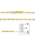 thumbnail image 3 of 2mm 14k Yellow Gold Plated Twisted Singapore Chain Necklace, 36 inches, 3 of 7