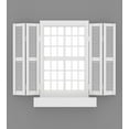 thumbnail image 3 of Ambesonne Antique Duvet Cover Sets, Wooden Window Shutter, 2-Queen, Grey White, 3 of 7