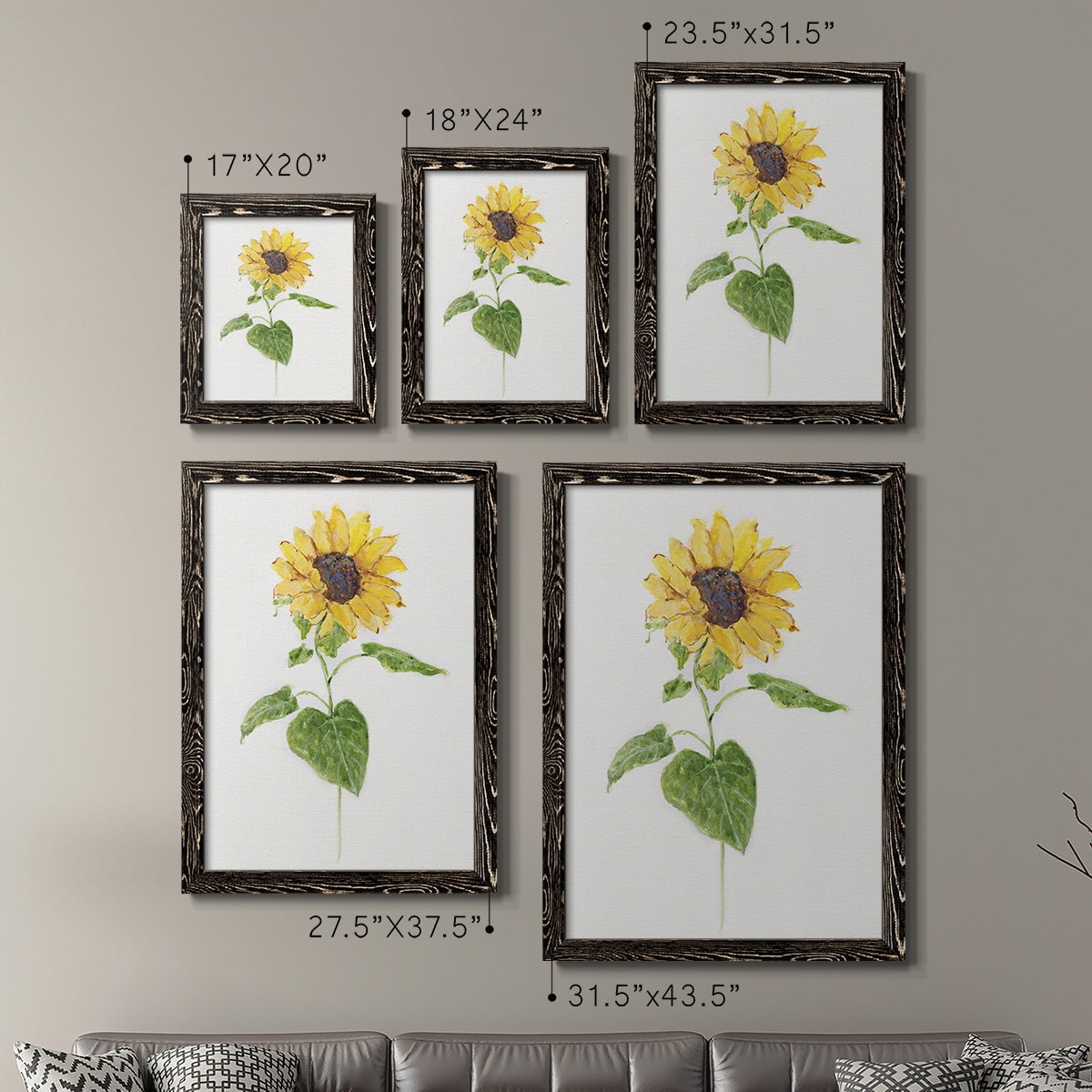 Sunflower I - Premium Framed Canvas 2 Piece Set - Ready to Hang