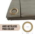 thumbnail image 3 of Cortinas Black Out Castelog Color Caqui con Argollas C8074, 3 of 6