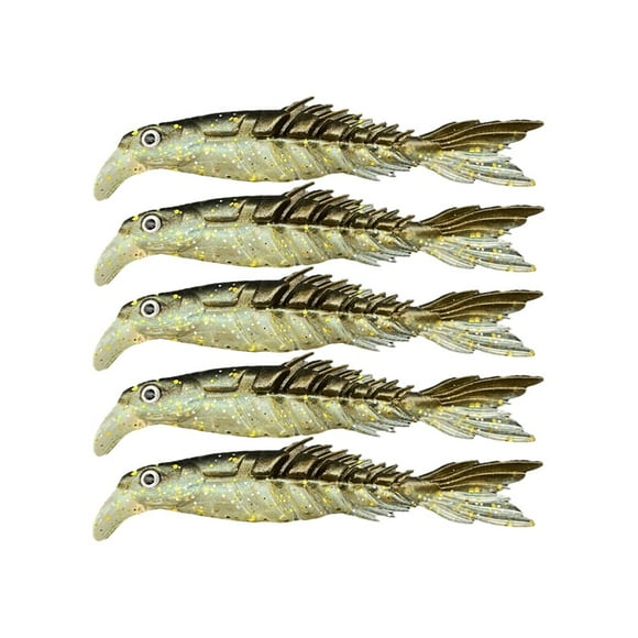 Perch Pike Fishing Bait Soft Double Color Multi Join Bone Fish Paddle Tail