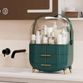 thumbnail image 5 of Makeup Organizers and Storage Make up Organizer for Vanity Cosmetics Skincare With Lid and Drawers Display Cases for Countertop Bathroom Women Teenager Girl Gifts(Dark Green), 5 of 10