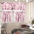 thumbnail image 2 of Cherry Blossom Kitchen Window Tier Curtains and Valance 3 Pieces Set Window Valances Rod Pocket Panels Privacy Cafe Curtains Bedroom Short Window Treatment Farmhouse Decor, 2 of 5