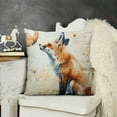 thumbnail image 2 of FUMJ Fox Throw Pillow Covers, Vintage Watercolor Butterfly Fox Throw Pillow Couch Pillow Covers, Pillow Decorative for Sofa Home Living Room Bedroom, 2 of 5