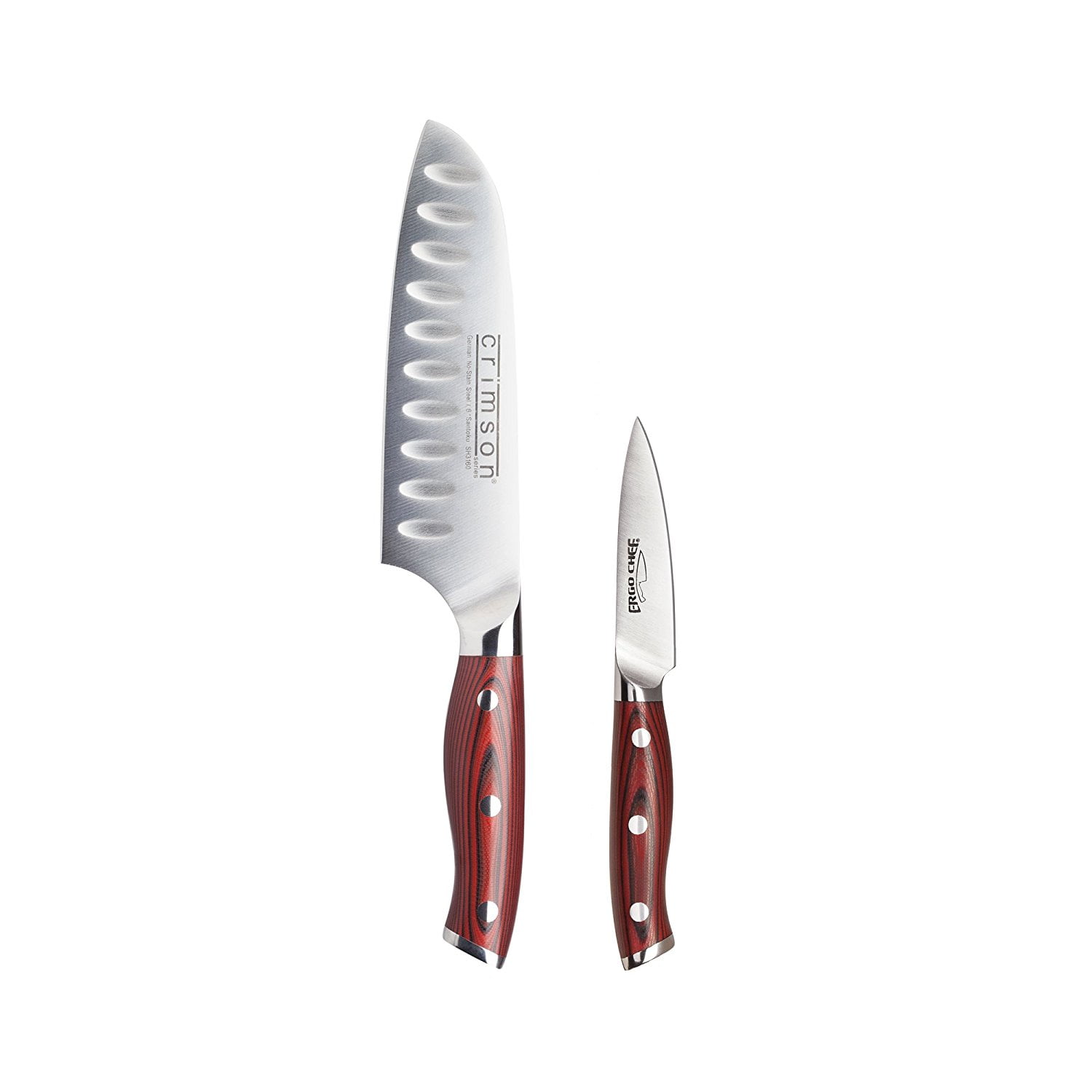 6 inch Santoku and FREE 3.5 inch Paring knife Crimson Series SH With