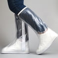 thumbnail image 4 of Funda para zapatos de lluvia hasta la rodilla, transparente, resistente a la lluvia, funda para zapatos de lluvia hasta la rodilla, funda impermeable para zapatos de lluvia, tecnología avanzada, 4 of 12