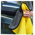 thumbnail image 1 of Toalla de lavado de coche de doble cara, color amarillo grisáceo, paño de limpieza con absorción de agua, toalla de secado gruesa profesional, 30x60, 1 of 14