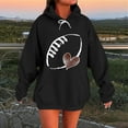 thumbnail image 3 of Kilaqueen Loose Fit Football Sweatshirts for Women Trendy Graphic Printed Hoodies Long Sleeve Athletic Pullover Tops Game Day Football Season Outfits, 3 of 6