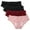 Black, variant on Attraco Plus Size Women Underwear Nylon Soft Bow Tie Breathable Solid Color Packs of 4 1X-4X