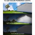 thumbnail image 4 of Luces de inundación solares para exteriores, luces de seguridad activadas por movimiento, panel solar separado, 3 cabezales ajustables, ángulo de iluminación amplio de 270°, lámpara de pared, 4 of 5