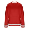 thumbnail image 3 of RKSTN Fleece Sweatshirts for Men Oversized Crewneck Pullover Hoodless Sweatshirt Top Mens Casual Solid Round Neck Loose Fits Comfy Long Sleeve Sweatshirt with Pockets Fall Winter Clothes, 3 of 7