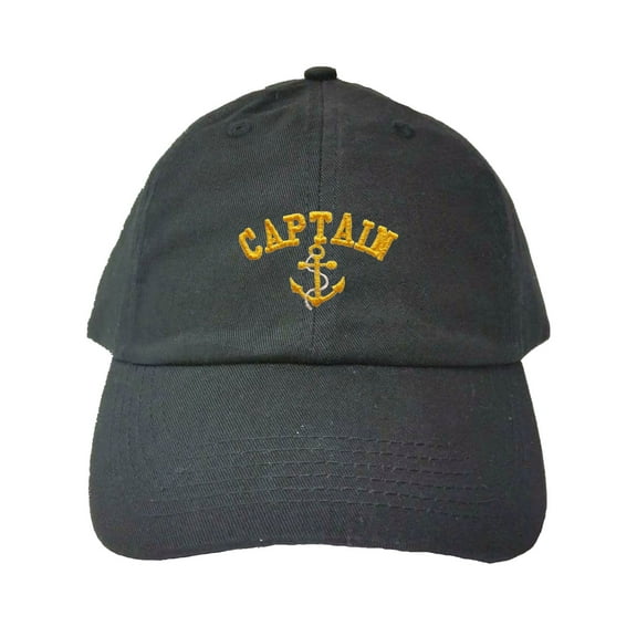 Adult Captain With Anchor Embroidered Dad Hat
