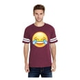 thumbnail image 1 of MmF - Mens Football Fine Jersey T-shirts, up to Size 3XL - Emoji Laughing Tears, 1 of 5