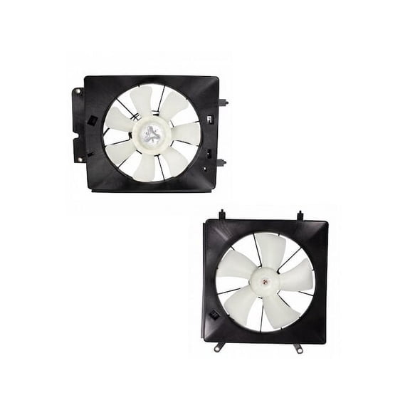 Radiator Fan and Condenser Fan Kit 2 Piece Set - Compatible with 2003 - 2006 Honda Element 2004 2005