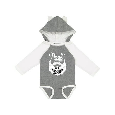 

Inktastic Proud Owner of a Bearded Daddy Gift Baby Boy or Baby Girl Long Sleeve Bodysuit