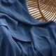 thumbnail image 4 of Manta de cama, 100% algodón, tejido gofrado, color azul marino, 130 x 180 cm, 4 of 8