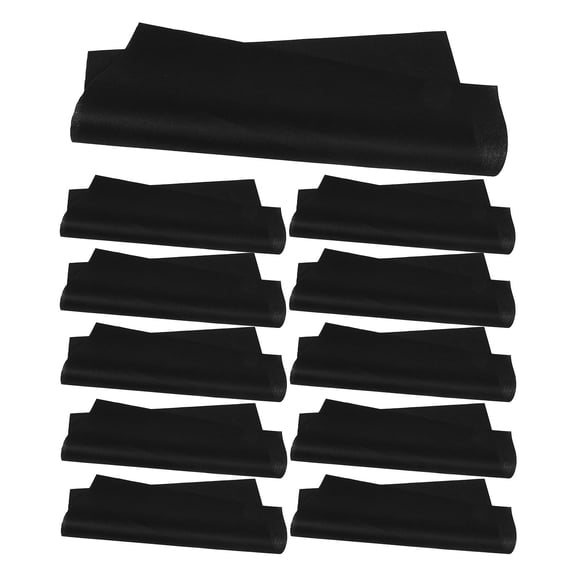 LIFKOME 50Pcs Universal Fit Car Floor Mats Black Nonwoven Fabric Soft Comfortable Easy Maintain