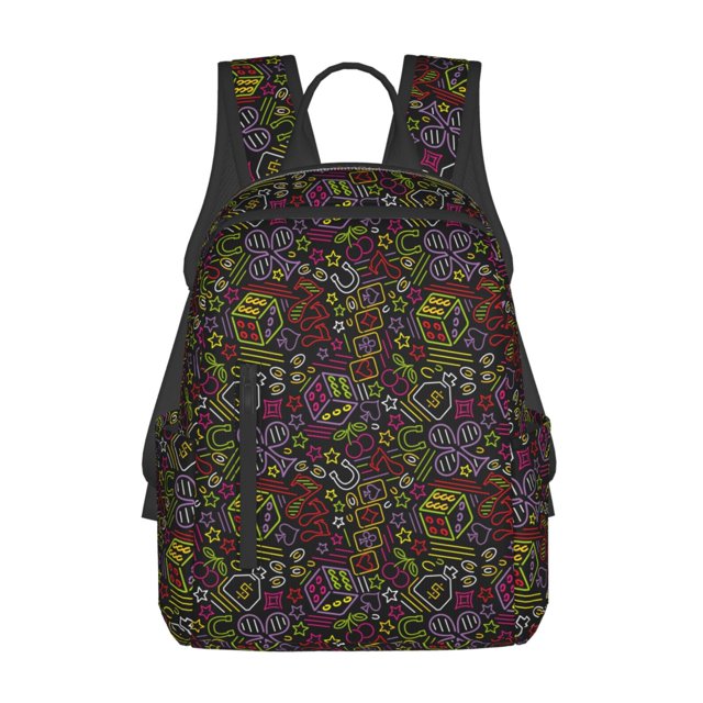 Easygdp Casino Icons para Easygdp Yak - Mochila Casual Ligera y Resistente para Viaje y Senderismo para Hombres y Mujeres