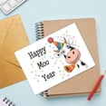 thumbnail image 2 of Tarjeta de felicitación Podagree Happy Moo Year, divertido diseño de vaca, 8 x 5.3, 2 of 7