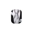 thumbnail image 1 of Set de Corbata Barry.Wang Gris con Rayas Rosadas de Seda, 1 of 5