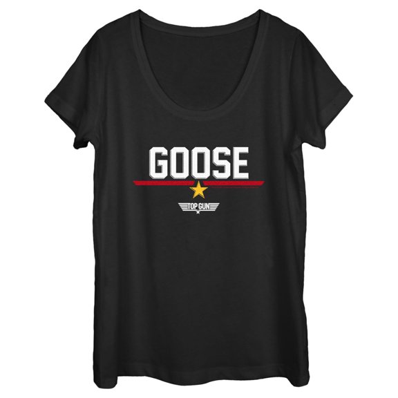 Women's Top Gun Nick "Goose" Bradshaw Logo  Scoop Neck